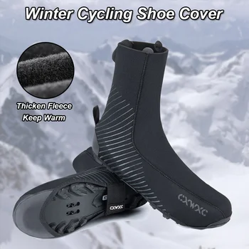 CXWXC Ciclism Galoși Reflectorizante Elastic Impermeabil de Iarna Lână Cald Pantofi de Acoperire Anti-Alunecare Pantofi Protector MTB Biciclete Piese