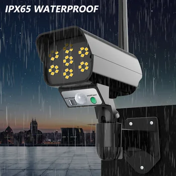 D2 LED Lumina Solara Senzor de Mișcare de Securitate Dummy Camera Wireless în aer liber de Inundații Lumina rezistent la apa IP65 LED Lampă de Grădină Acasă 2