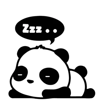 Desene animate panda vagon de dormit decorare autocolant PVC personalizat impermeabil acoperă zero Decal autocolant usa de 15,9 cm * 15.2 cm