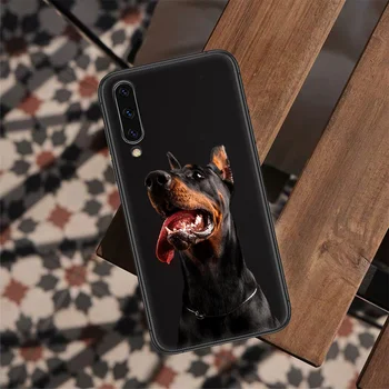 Doberman Câine Caz de Telefon Pentru Samsung Galaxy a 72 71 70 52 51 41 40 31 30 21 20 10 S J 5 6 7 2017 2018 negru Bara de Lux Acoperi