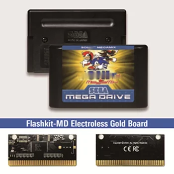 Folosit șurubelnița pe Megamix - EUR Eticheta Flashkit MD Electroless Aur PCB Card pentru Geneza Sega Megadrive Consolă de jocuri Video