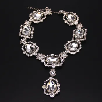 High-end de lux cristal aliaj coliere conceput pentru femei și asociat cu mare stras strălucitoare petrecere de nunta jewelrygifts