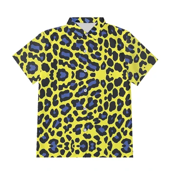 IFPD UE, Dimensiunea Buton Camasa Barbati/Femei Hot 3D Imprimat Leopard Spot Amuzant Plus Dimensiune Topuri Tricouri Casual de Vara de Animale Tricouri Picătură Navă 0