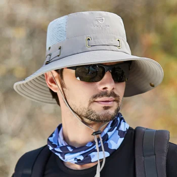Impermeabil Respirabil Margine Largă Boonie Pescuit Pălăria în aer liber UPF 50+ Protectie solara Plasă de Safari Palarie de Soare de Călătorie de Pescuit Pălărie Nouă