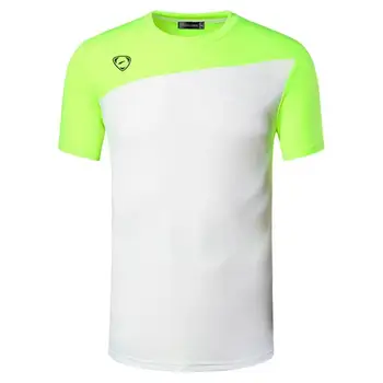 Jeansian Sport Tricou Tricou T-shirt de Funcționare Sală de Fitness Antrenament de Fotbal cu Maneci Scurte se Potrivesc Uscat LSL145 GreenYellow2