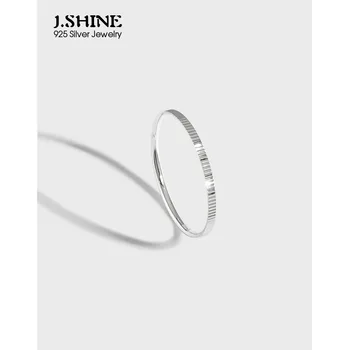 JShine Minimalist Design Original 1.2 mm S925 Argint Inel Bandă Roata Model Slim care pot fi Stivuite Inele Inel de Ciolan