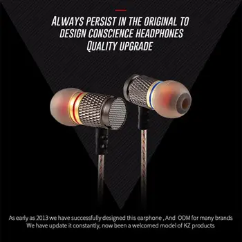 KZ EDR1 Special Edition Placat cu Aur de Locuințe Casti Cu Microfon de 3,5 mm HD HiFi În Ureche Monitor Bass Stereo Căști Pentru Telefon