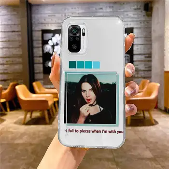 Lana Del Rey Telefon Caz Pentru Xiaomi 11 Redmi Note 10 9 8 7 pro lite T O S 10T 9A 9S 8T Pro 4G Transparent Coque Funda