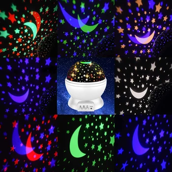 LED-uri colorate Star Light Proiector Rotativ Stele, Luna, Noaptea Luminile, Muzica USB Nebuloasă Lampa Cerul Înstelat Galaxy Light Decor