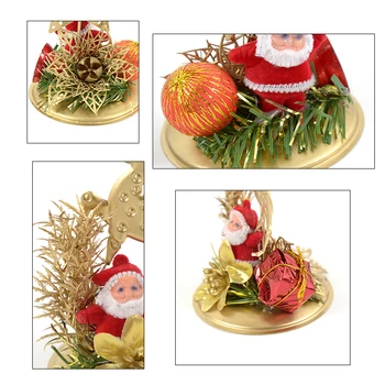 Moș Crăciun Fulg de nea, Stele de Crăciun Sfeșnic de Fier Lumânare Ornament Cadou Desktop Metal Suport de Lumanare pentru Masa de Crăciun Decorare