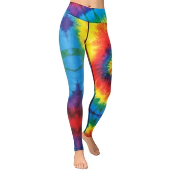 Noi Femeile MulticolorTie-Colorant trendyPrinting de Funcționare Dresuri Skinny Jogging Pantaloni de Compresie Gym Pantaloni Moale Respirabil Jambiere