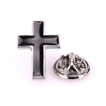 Noua cruce neagră Brosa de înaltă calitate pentru bărbați costum Brosa Rever Insigna Pin bărbați Nunta Tricou Rever Brand de Bijuterii Pin