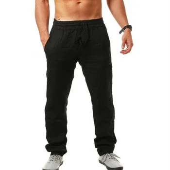 Noua Moda Subțire Mens Pantaloni Lenjerie Pantaloni Casual Sex Masculin Solidă Talie Elastic Direct Pantaloni Largi De Trening Hip Hop