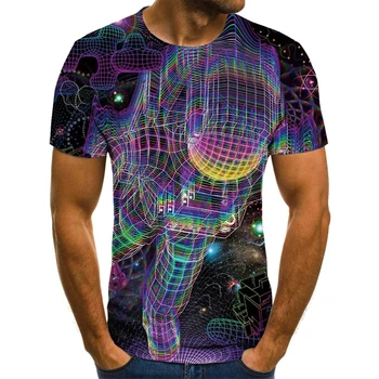 Noul Mare Dimensiune pentru Bărbați T-Shirt 2021 Vara Imprimate 3D de Top de Moda T-Shirt O-Gât cu Mânecă Scurtă Casual Drumul T-Shirt 4