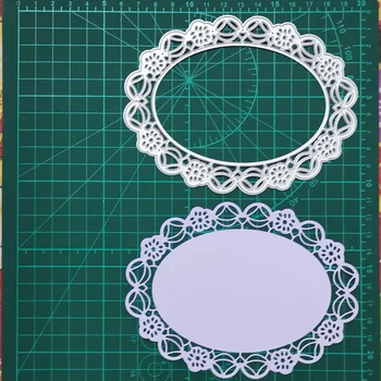 Oval Floare Gravat Moare 3D Vinietă Tăiere a Metalelor, Matrițe, Pentru Timbre Scrapbooking Șabloane DIY Hârtie Album Carduri Decor în Relief
