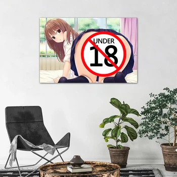 Picturi artistice Tânără Fată Drăguț Anime Postere Canvas Wall Art Poza si Amprente pentru Living Decorul Camerei 1