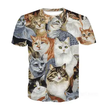 Pisica Ragdoll cu Maneci Scurte T -Shirt Maneca Jumătate 3d Imprimate T -Shirt, Bluze Barbati Femei Copii animale de Companie de T -Shirt din Asia Marimea 6xl