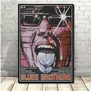 Poster de Imprimare Blues Brothers Retro Filme și Seriale TV Clasic Panza Pictura Arta Imaginii pentru Camera de zi de Decorare Acasă
