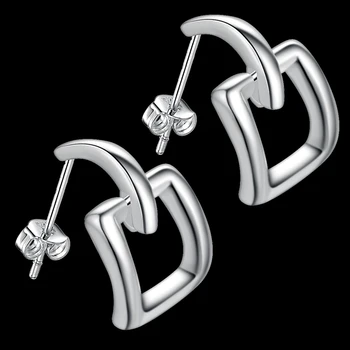 Pătrat forma cheie de calitate de Top transport gratuit placat cu argint Cercei pentru femei moda bijuterii /UDILHEXA OAWUXTXM