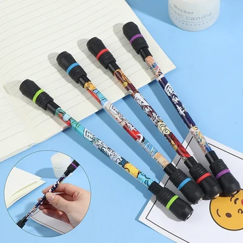 Răsucind Filare Pen Spin Truc De Rulare Pix Pix Cu Gel Refill Deget Joc Rogojini Pen Birou Școală 0