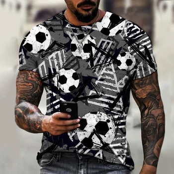 Sexy designer 2021 design original fotbal de stradă cultura graffiti stradă de moda pentru bărbați T-shirt cu maneci scurte de mari dimensiuni de top 3