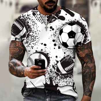 Sexy designer 2021 design original fotbal de stradă cultura graffiti stradă de moda pentru bărbați T-shirt cu maneci scurte de mari dimensiuni de top 5