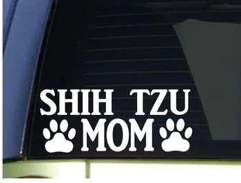 Shih Tzu Mama autocolant 8.5 inch largă de vinil catelus jucărie de formare fereastra Autocolant