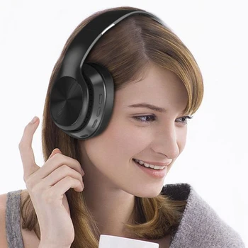 Tourya Peste ureche Căști fără Fir Bluetooth 5.0 Căști Pliabile cu Cască Suport TF Stereo cu Microfon Pentru telefon xiaomi pc
