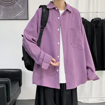 Tricouri barbati 2022 Harajuku Barbati Casual Camasa cu Maneca Lunga Topuri Streetwear Om Supradimensionate Bluza Barbati