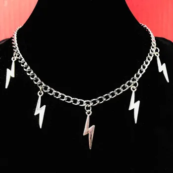 Unisex Fulgere de Argint de Culoare Bordură Cubanez Lanț Cravată Colier Indesata Goth, Punk Rock, Hip-hop, Street Moda Bijuterii