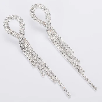 YFJEWE Noi de Lux cu cristal mare picătură cercei pentru femei de Înaltă calitate auriu & argintiu placat cu cercei bijuterii de nunta cercel #E429