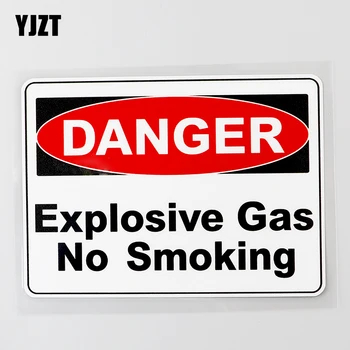 YJZT 14.8 CM X 10.7 CM Pericol Exploziv de Gaze Nu a Fumat PVC Decal Autocolant Auto 12C-0382